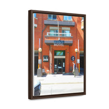 Load image into Gallery viewer, HOTEL - Toronto Architecture Photography - Oil Sketch on Canvas | Gallery Canvas Wraps, Vertical Frame
