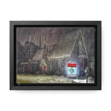 Load image into Gallery viewer, Lutheran Church - Snowy Germanic Christmas Art - Old Architecture - Oil Sketch on Canvas | Gallery Canvas Wraps, Horizontal Frame
