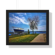 Load image into Gallery viewer, Wooden Boat - Canadian Art - Self-Reflection Canadiana - Photographic Art - Framed Horizontal Poster
