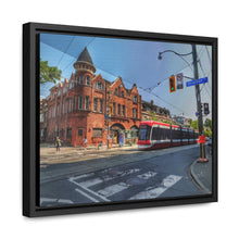 Load image into Gallery viewer, TTC Streetcar - Old Toronto - Old Architecture Photography - Oil Sketch on Canvas | Gallery Canvas Wraps, Horizontal Frame
