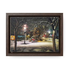 Load image into Gallery viewer, Old Town Square - Christmas Art - Festive Photography - Oil Sketch on Canvas | Gallery Canvas Wraps, Horizontal Frame
