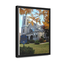 Load image into Gallery viewer, Presbyterian Church Oil Print - Old Gothic Architecture - Fine Art - Oil Sketch on Canvas | Gallery Canvas Wraps, Vertical Frame
