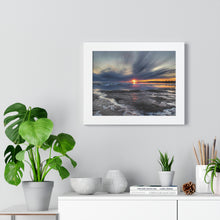 Load image into Gallery viewer, Psychedelic Sunset - Sunset Photography - Spring Thaw Art - Photographic Print - Framed Horizontal Poster
