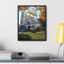 Load image into Gallery viewer, Presbyterian Church Oil Print - Old Gothic Architecture - Fine Art - Oil Sketch on Canvas | Gallery Canvas Wraps, Vertical Frame
