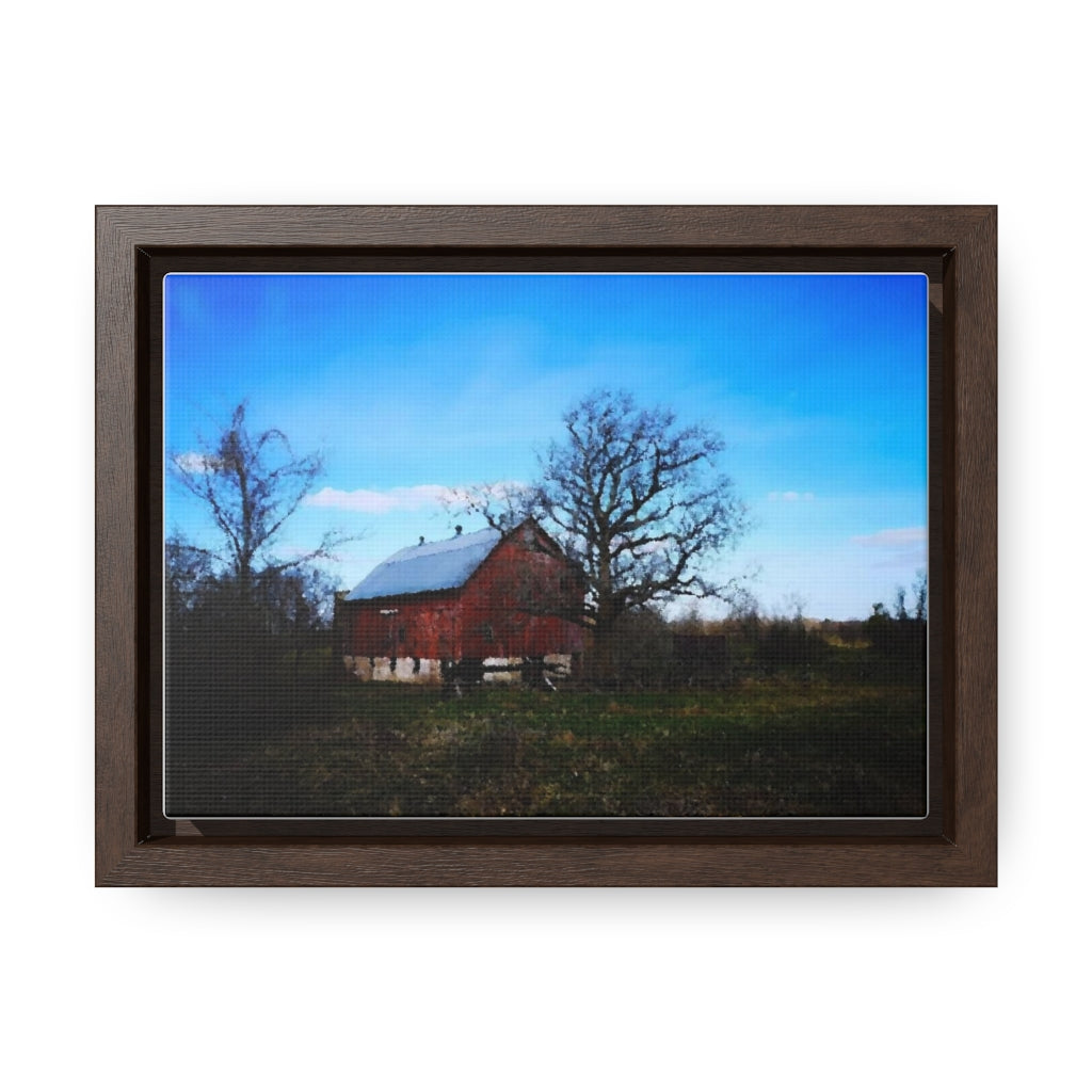 Old Farm Photo - Quaint Rural Scene - Canadiana - Canadian Art Canvas Print - Gallery Canvas Wraps, Horizontal Frame