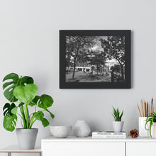 Load image into Gallery viewer, Old Town Photograph - Old Buildings and Architecture - Black and White Photography - Framed Horizontal Poster
