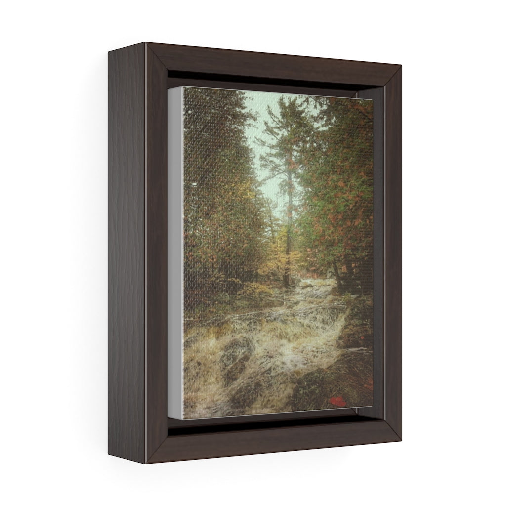 Canadiana Waterfall Piece - Canadian Wall Art | Vertical Framed Premium Gallery Wrap Canvas