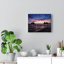 Load image into Gallery viewer, Dual Island Sunset Scene - Northern Ontario - Oil Sketch on Canvas | Canvas Gallery Wraps
