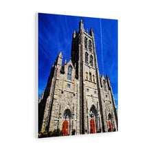 Load image into Gallery viewer, Kingston Ontario Old Cathedral - Old Architecture Photography - Oil Sketch on Canvas Print - Stretched Canvas
