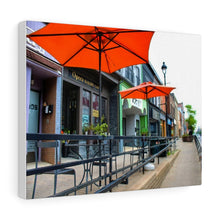 Load image into Gallery viewer, Small Town Cafe Scene - European Style Urbanity - Cafe Society - Oil Sketch on Canvas | Canvas Gallery Wraps
