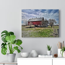 Load image into Gallery viewer, Rural Canada Barn Scene - On The Farm - Countryside Wilderness - Oil Sketch on Canvas | Canvas Gallery Wraps
