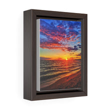 Load image into Gallery viewer, Northern Ontario Sunset - Lake Nipissing - Oil Sketch on Canvas | Vertical Framed Premium Gallery Wrap Canvas
