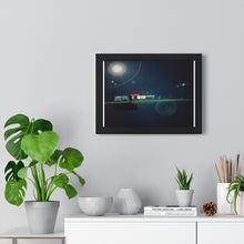 Load image into Gallery viewer, Hunting for Bargains Neo Photographic (Digital) Print - Thrift Store Print - Value Village Cyberpunk Aesthetic - Premium Framed Horizontal Poster
