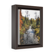 Load image into Gallery viewer, Autumn Northern Ontario - Country Creek Scene - Oil Sketch on Canvas | Vertical Framed Premium Gallery Wrap Canvas
