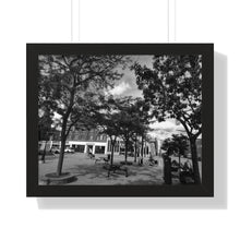 Load image into Gallery viewer, Old Town Photograph - Old Buildings and Architecture - Black and White Photography - Framed Horizontal Poster
