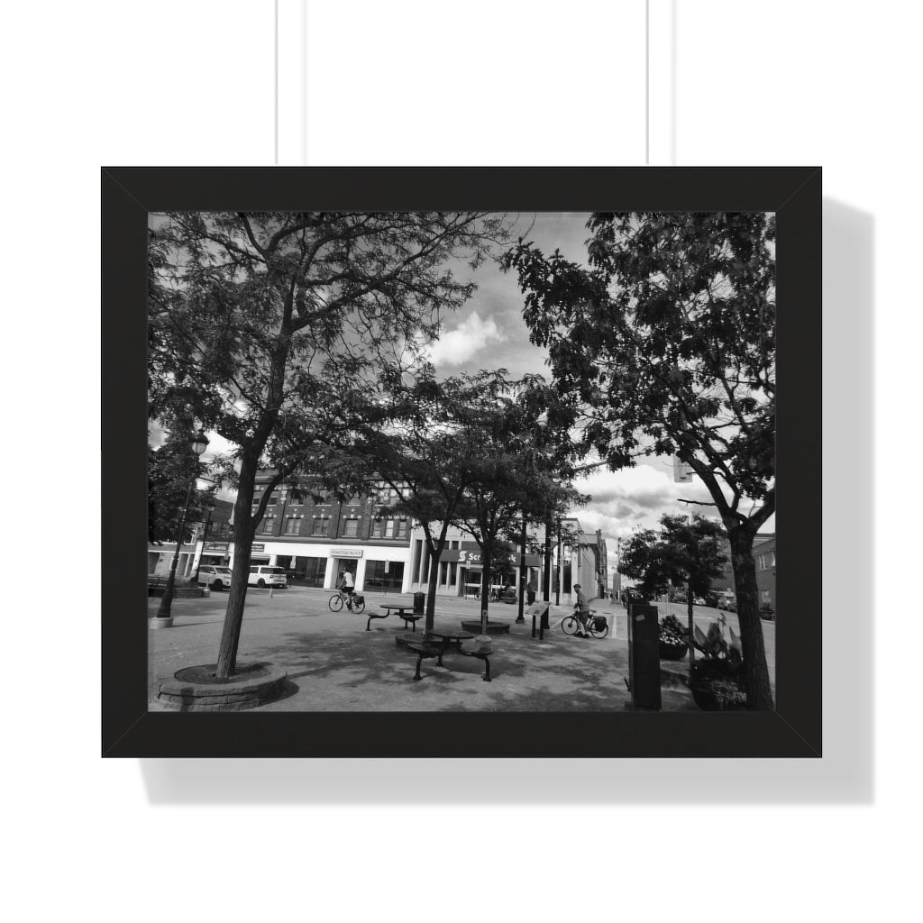 Old Town Photograph - Old Buildings and Architecture - Black and White Photography - Framed Horizontal Poster