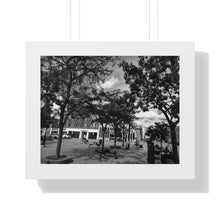 Load image into Gallery viewer, Old Town Photograph - Old Buildings and Architecture - Black and White Photography - Framed Horizontal Poster
