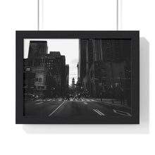 Load image into Gallery viewer, Toronto Urban Scene - Urban Photography - Black and White Photography | Premium Framed Horizontal Poster
