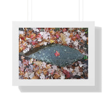 Load image into Gallery viewer, Canadiana Piece - Red Maple Leaf - Autumn Scene | Framed Horizontal Poster
