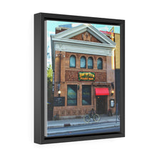 Load image into Gallery viewer, Pauper&#39;s Piano Bar - Street Photography Scene - The Annex Street Scene - Toronto - Old Architecture - Gallery Canvas Wraps, Vertical Frame
