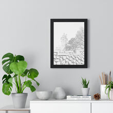 Load image into Gallery viewer, Toronto Casa Loma - Toronto Urban Scene - Toronto Photo Art - Old Toronto - Pencil Sketch | Premium Framed Vertical Poster
