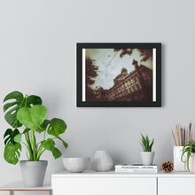 Load image into Gallery viewer, Bird Flying St. Lawrence Hall - Toronto Photo Art - Old Toronto - Contrast Photo Art - Premium Framed Horizontal Poster
