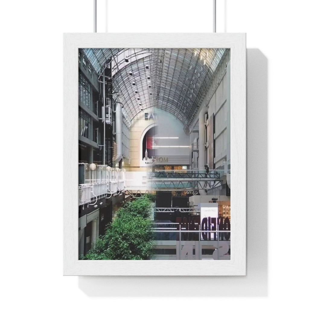 Toronto Eaton Centre Timelapse Piece - Nordstrom Photo Art - Retro Timelapse Sign Piece - Retro Wall Art | Premium Framed Vertical Poster