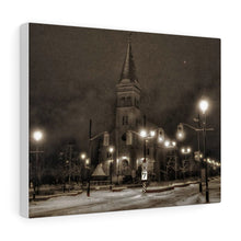 Load image into Gallery viewer, Pro-Cathedral Oil Painting - Oil Sketch - First Snowfall - Canadiana | Canvas Gallery Wraps
