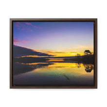 Load image into Gallery viewer, Northern Sunrise Photography - Canadian Lake Warm Coffee Morning - Photographic Art - Oil Sketch on Wood Canvas - Gallery Canvas Wraps, Horizontal Frame
