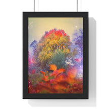 Load image into Gallery viewer, Mango Tree - Autumn Leaves Vaporwave Style - Abstract Art - Premium Framed Vertical Poster
