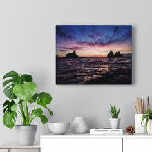 Load image into Gallery viewer, Dual Island Sunset Scene - Northern Ontario - Oil Sketch on Canvas | Canvas Gallery Wraps
