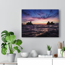 Load image into Gallery viewer, Dual Island Sunset Scene - Northern Ontario - Oil Sketch on Canvas | Canvas Gallery Wraps
