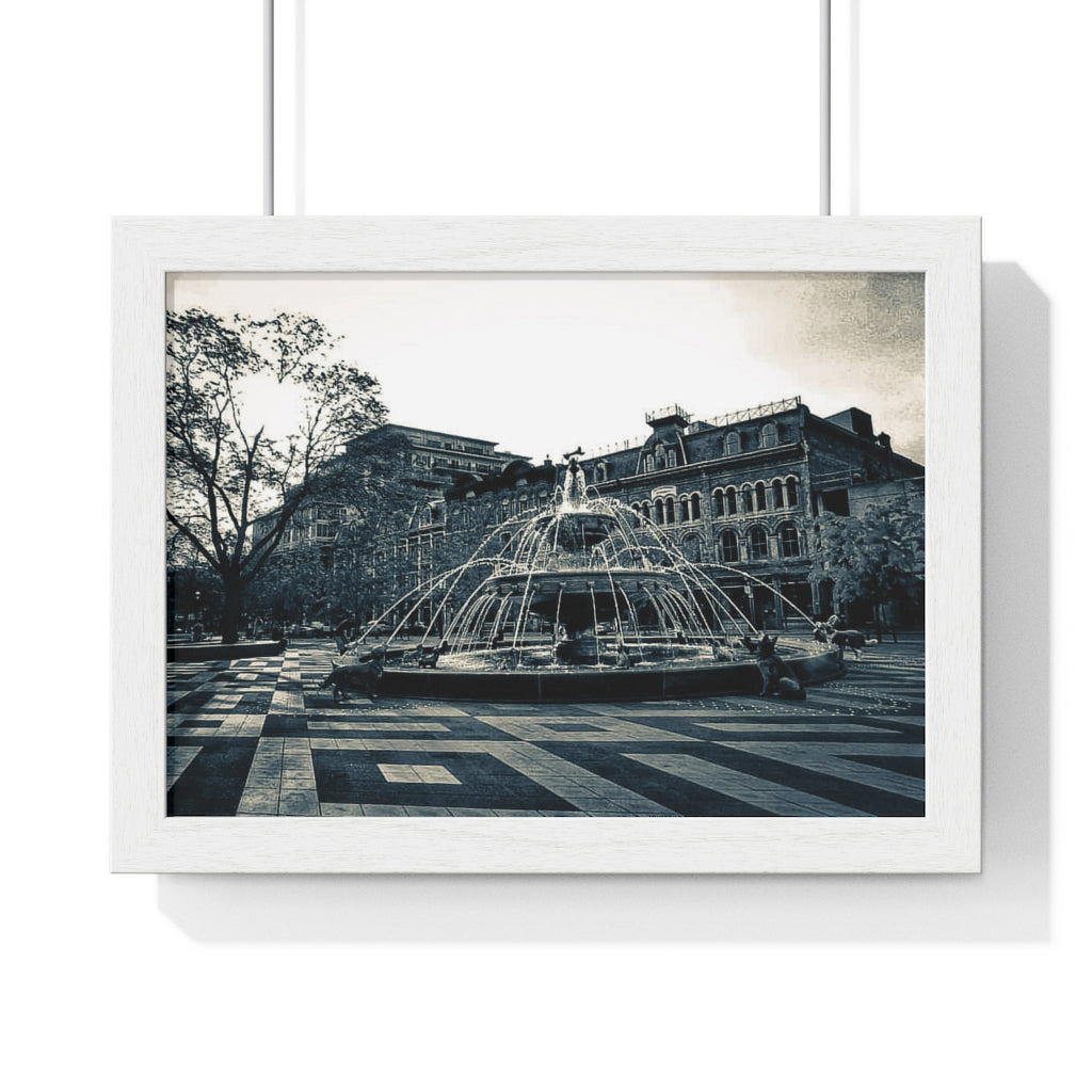 Berczy Park Toronto - European Inspired Urban Scene - Old Architecture - Photographic Print | Premium Framed Horizontal Poster