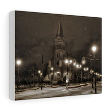 Load image into Gallery viewer, Pro-Cathedral Oil Painting - Oil Sketch - First Snowfall - Canadiana | Canvas Gallery Wraps
