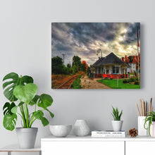 Load image into Gallery viewer, Muskoka Canada Train Station - Muskoka Autumn - Oil Sketch on Canvas | Canvas Gallery Wraps
