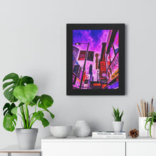 Load image into Gallery viewer, Vaporwave Cyberpunk Aesthetic - Ed Mirvish Theatre - Downtown Toronto Art Print | Framed Vertical Poster
