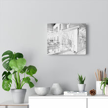 Load image into Gallery viewer, Pencil Sketch on Canvas - Swanky Taphouse Sketch - Black and White - Urbanity  | Canvas Gallery Wraps
