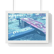 Load image into Gallery viewer, Sands Motel Sign - Vintage Retro Cyberpunk-esque Piece | Premium Framed Horizontal Poster
