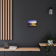 Load image into Gallery viewer, Northern Sunrise Photography - Canadian Lake Warm Coffee Morning - Photographic Art - Oil Sketch on Wood Canvas - Gallery Canvas Wraps, Horizontal Frame
