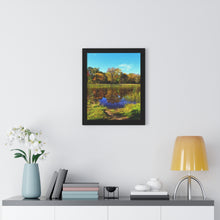 Load image into Gallery viewer, Yellow Autumn Leaves - Fallen Leaves - Autumn Photography Scene | Framed Vertical Poster
