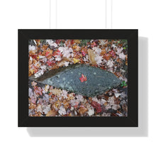 Load image into Gallery viewer, Canadiana Piece - Red Maple Leaf - Autumn Scene | Framed Horizontal Poster
