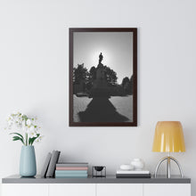 Load image into Gallery viewer, Cenotaph Sunlight Honor - Sunrise Photography and Art - Black and White Photo - Framed Vertical Poster
