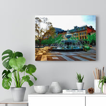 Load image into Gallery viewer, Berczy Park Toronto - European Style Urban Scene - Old Architecture - Oil Sketch on Canvas | Canvas Gallery Wraps
