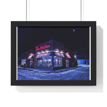 Load image into Gallery viewer, Tim Hortons Cyberpunk Piece - Canadiana Iconic Shot - Canadian Wall Art | Premium Framed Horizontal Poster
