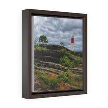 Load image into Gallery viewer, Ontario Provincial Park Lighthouse Scene - Nature Photograhy - Canadian Shield Rocks - Wilderness - Oil Sketch on Canvas | Vertical Framed Premium Gallery Wrap Canvas
