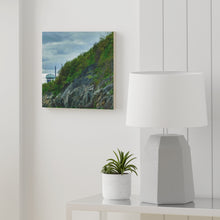 Load image into Gallery viewer, Sudbury Regreening - Trees and Smokestack - Urban and Nature Photography Art - Wood Canvas
