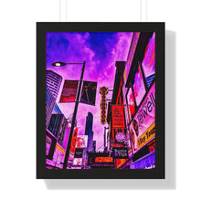 Load image into Gallery viewer, Vaporwave Cyberpunk Aesthetic - Ed Mirvish Theatre - Downtown Toronto Art Print | Framed Vertical Poster
