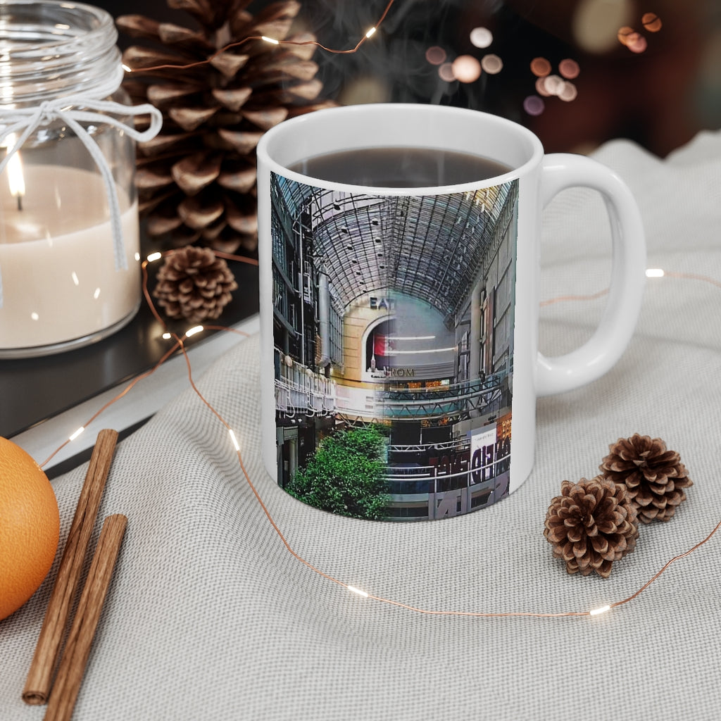 Toronto Eaton Centre Timelapse Piece - Nordstrom Photo Art - Retro Timelapse Sign Piece | Ceramic Mug 11oz