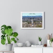 Load image into Gallery viewer, Toronto Skyline Photograhy - Latitude and Longitude Piece - Framed Wall Art | Premium Framed Horizontal Poster
