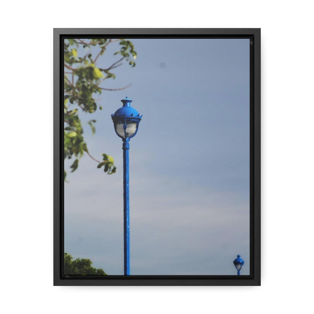 Lamppost Photography Art - Artistic Photo - Oil Sketch on Canvas - Gallery Canvas Wraps, Vertical Frame